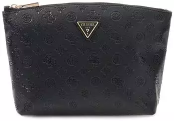 Guess Lenwood Travel Top Zip Cosmetic Bag, schwarz