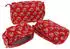 Guru-Shop Boho Kosmetiktaschen Set mit Blockprint rot