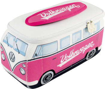 VW Collection Bulli T1 Kulturbeutel im 3D (31x14x13cm) schriftzug pink