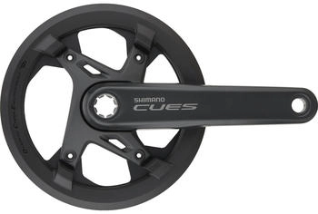 Shimano CUES Kurbelgarnitur FC-U6000-1 mit Kettenschutzring schwarz (EFCU60001CXB2C)