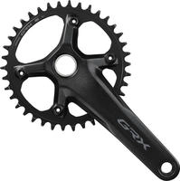 Shimano GRX Kurbelgarnitur 38 Z&auml;hne FC-RX610 - 1x12 Fach - 172,5 mm Schwarz
