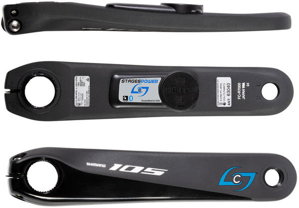 Stages Cycling Power L Powermeter Crankarm 105 R7000 black 165mm