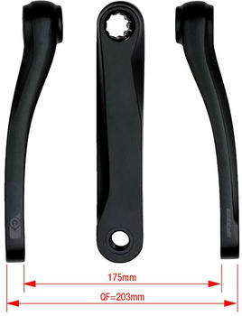 FSA E-bike Shimano Ck-758 Crank silver 165 mm