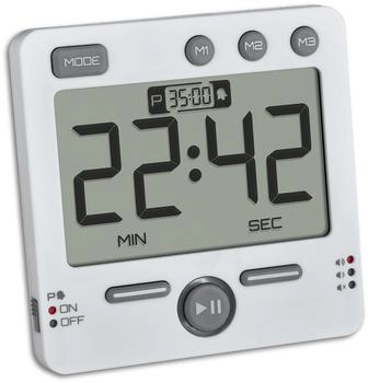 TFA Dostmann 99HOURS Timer und Stoppuhr digital wei&szlig; magnetisch (38.2049.02)