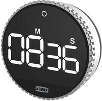 Xavax K&uuml;chentimer "Timer "Rotation", digital, Silber, Schwarz" Magnetisch,