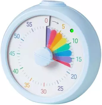 Relaxdays Visueller Timer, lautlos, optischer Alarm, blau (10053587)