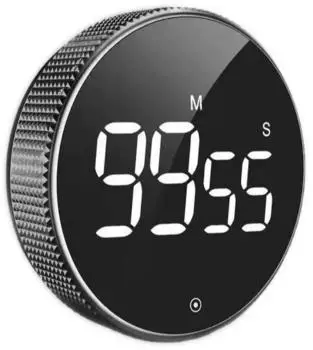 Relaxdays Küchentimer LED-Display dimmbar, magnetisch, schwarz