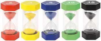 Eduplay Riesen Sanduhren-Set 2/3/5/10/15 min, mehrfarbig (120487)