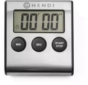 Hendi Digitaler K&uuml;chentimer Countdown & Stoppuhr, Edelstahl/ABS (582022)