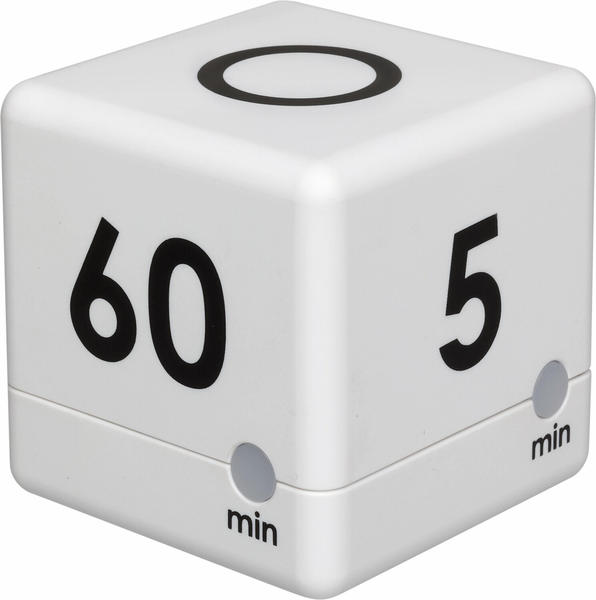 TFA Dostmann Cube Timer digitaler Würfeltimer 38.2032.02 weiß