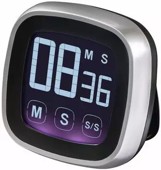 Hama 00095321 K&uuml;chentimer "Touch" digital (Schwarz, Silber)