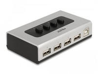 Delock Umschalter USB 2.0 mit 1 x Typ-B Buchse zu 4 x Typ-A Buchse