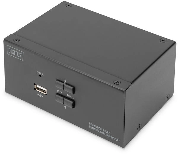 Digitus KVM-Switch, 2 Port, Dual Display, 4K, DisplayPort (DS-12862)