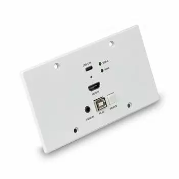 Lindy HDBaseT EU Wall Plate KVM Extender HDMI 4K60 & Type C über Cat.6 (38388)