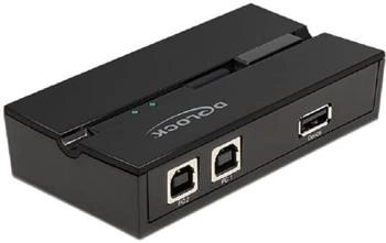 DeLock USB 2.0 Switch für 2 PC an 1 Gerät schwarz (11491)