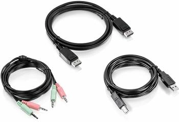 TRENDnet KVM Kabel DisplayPort 3.5mm USB 1.8m Schwarz (TK-CP06)