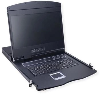 Value 19" KVM-Konsole mit KVM-Switch, 8-Port, 43 cm (17") TFT (4:3), VGA, USB, CH-Layout (26.99.0162)