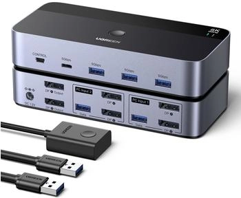 Ugreen DisplayPort Dual Monitor KVM Switch 2 In 2 Out (55851)