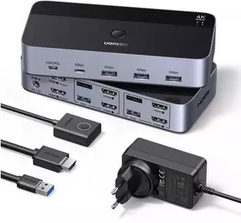 Ugreen HDMI Dual Monitor KVM Switch 2 In 2 Out