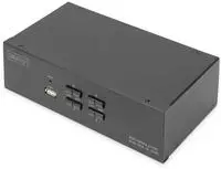 Digitus KVM-Switch, 4-Port, Dual-Display, 4K, HDMI&reg;