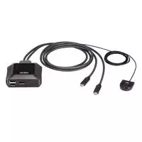 ATEN US3312 2-Port USB-C 4K DisplayPort KVM-Switch mit Remote