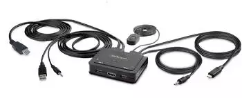 StarTech KVM-Switch, schwarz (C2-H46-UAC-CBL-KVM)