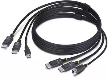 StarTech DDU1226-KVM-CABLE Dual-DisplayPort USB 5Gbps KVM-Kabel 1,8m 4K 60Hz (DDU1226-KVM-CABLE)