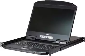 Aten CL3108NX KVM-Switch 8-Port, 18,5" LCD-Konsole, VGA, PS/2-USB, FR-Layout (CL3108NX-ATA-FG)