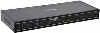 InLine KVM Switch 4x1, DP 4K/60Hz, USB 3.2 Hub (57885J)