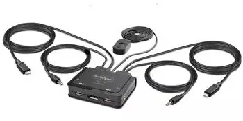 StarTech C2-D46-UC2-CBL-KVM KVM-Switch Monitor, Tastatur und Maus, schwarz (C2-D46-UC2-CBL-KVM)