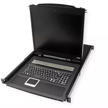 Aten CL1308N KVM-Switch 8-Port, 19" LCD-Konsole, VGA, PS/2-USB, ES-Layout (CL1308N SP)
