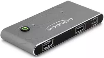 DeLock KVM-Switch 2-Port HDMI anthrazit (11486)