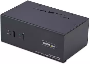 StarTech KVM-Switch 2-Port Dual-Monitor DisplayPort und HDMI, 4K 60Hz (P2ADDH462-KVM-SWITCH)