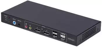 StarTech 2-Port Dual-Monitor DisplayPort KVM-Switch, 4K 60Hz (P2ADD121D-KVM-SWITCH)