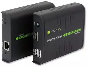 Techly HDMI KVM Extender über Netzwerkkabel, 120m (IDATA HDMI-KVM2)