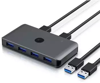 Primewire KVM Switch USB 3.2 Gen1, 4-Port Eingang, 2-Port Ausgang, 5Gbit/s