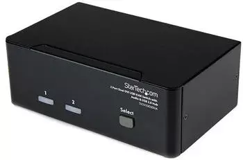 StarTech 2-Port Dual-Monitor DVI KVM-Switch mit Audio und USB 2.0 Hub