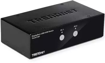 TRENDnet TK-241DP 2-Port KVM-Switch DisplayPort, USB, Audio (TK-241DP)