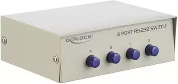 DeLock Seriell Umschalter RS-232/RS-422/RS-485 4-Port manuell, beige (87589)