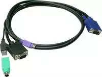 ACC-3202 - keyboard / video / mouse (KVM) cable kit - HD-15 (VGA) to USB PS/2...