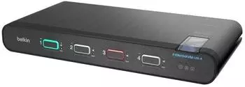 Belkin 4-Port Single-Head DP/HDMI KVM-Switch (F1DN104KVM-UN-4)