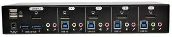 Eaton B004-DPUA4-K 4-Port DisplayPort KVM-Switch mit Audio (B004-DPUA4-K)
