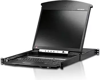 Aten KL1508AiM KVM over IP Switch 8-Port, 17"-LCD, Dual-Rail, CH-Layout (KL1508AIM-CH)