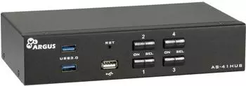 Inter-Tech AS-41HUS KVM-Switch 4-Port HDMI 4K@60Hz USB Audio (88887411)