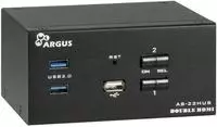 Inter-Tech AS-22HUS Tastatur/Video/Maus (KVM)-Switch Schwarz