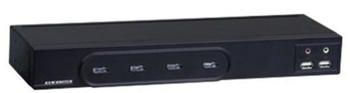 Roline KVM Audio Switch, 1 User - 4 PCs, Dual Head DVI-USB (14.01.3362)