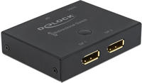Delock DisplayPort 2 - 1 Switch bidirectional 8K 30 Hz