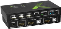 Techly 2x1 USB HDMI KVM Switch 4Kx2K (IDATA-KVM-HDMI2U)
