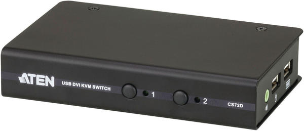 Aten 2-Port-USB-DVI/Audio-Slim-KVM-Switch (CS72D)