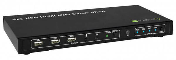 Techly 4x1 USB HDMI KVM Switch 4Kx2K (IDATA-KVM-HDMI4U)